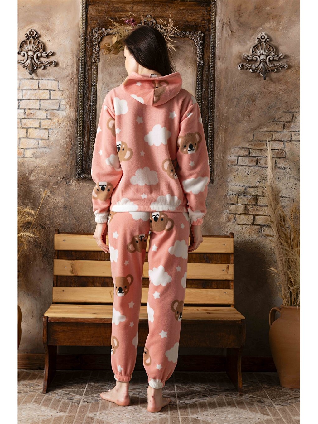 Printed Hooded Women's Pajama Set