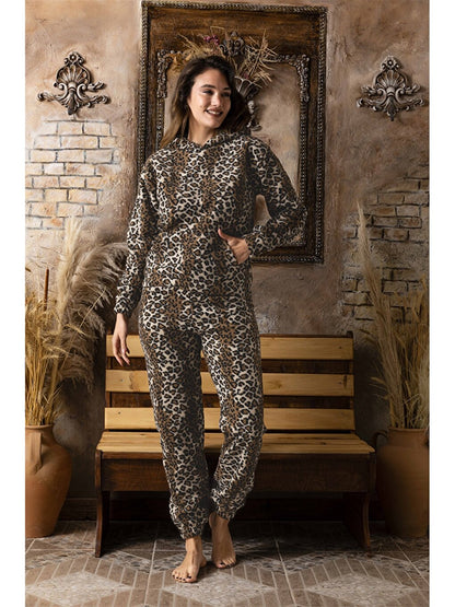 Printed Hooded Women's Pajama Set