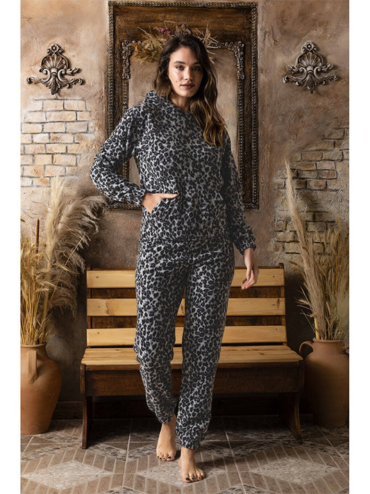 Printed Hooded Women's Pajama Set