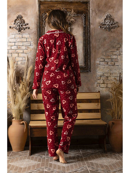 Shirt Collar Women's Pajama Set