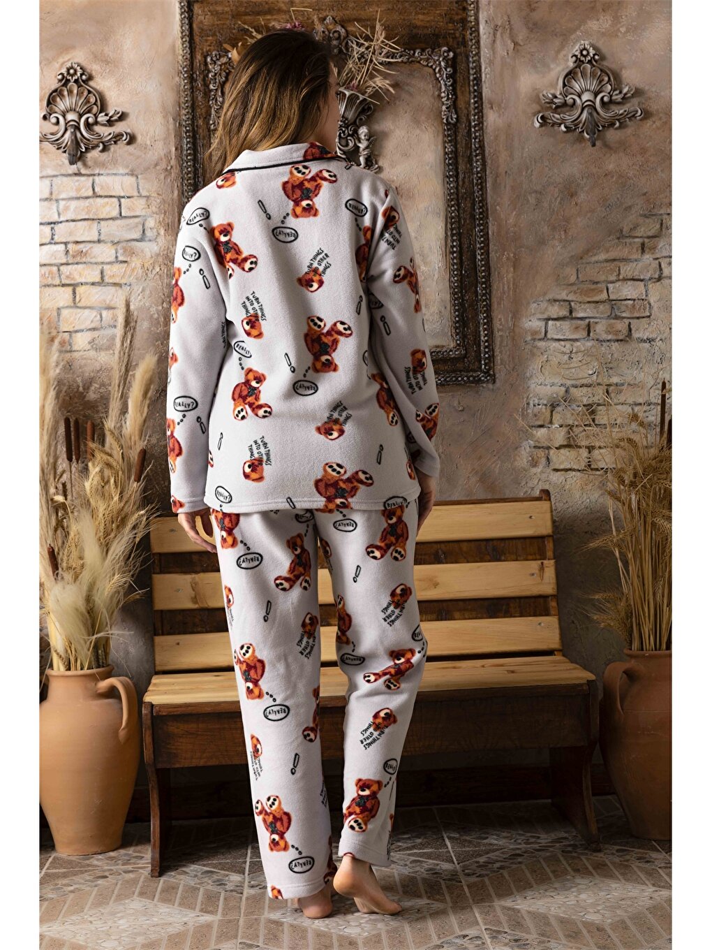 Shirt Collar Women's Pajama Set