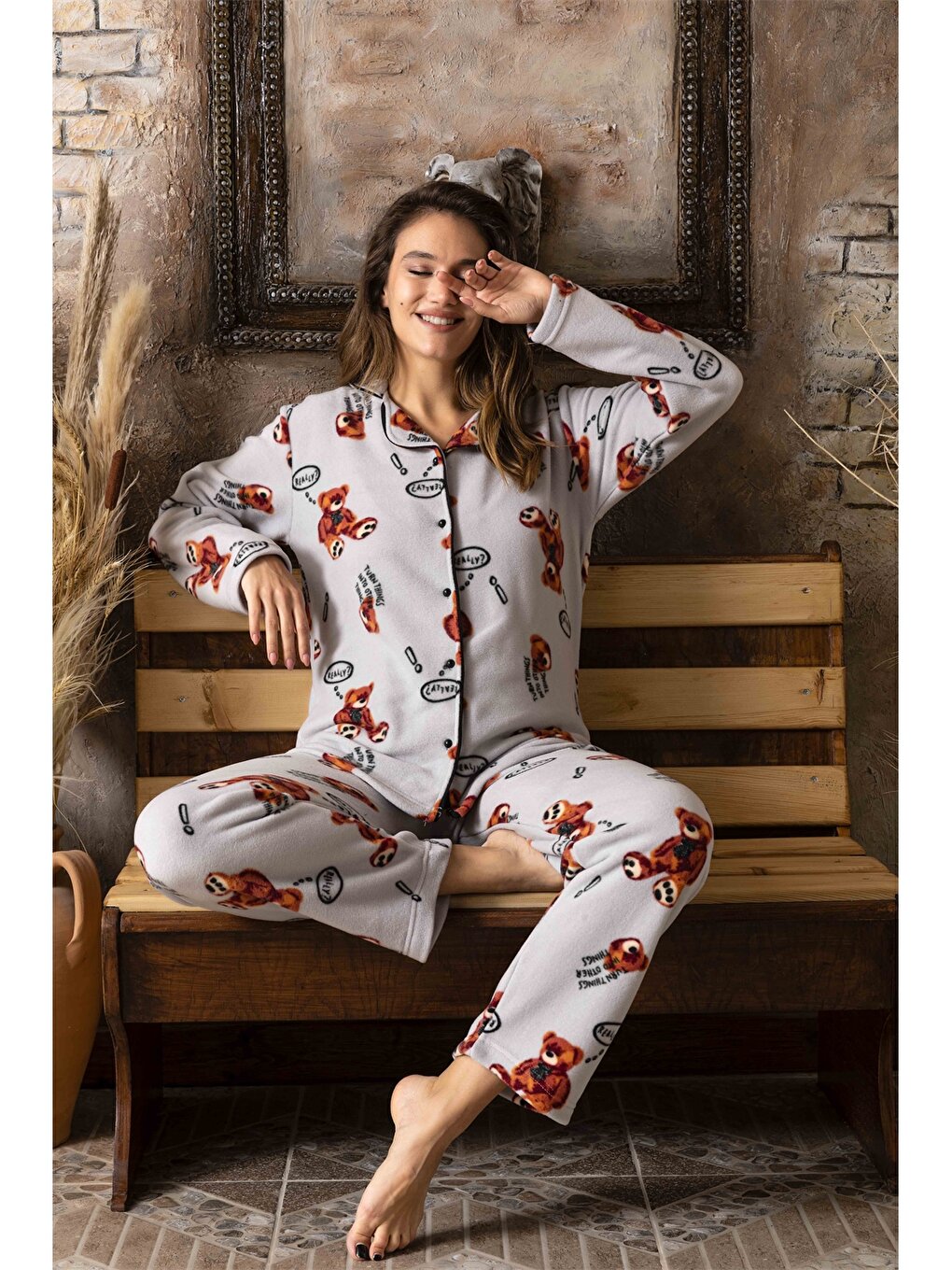 Shirt Collar Women's Pajama Set