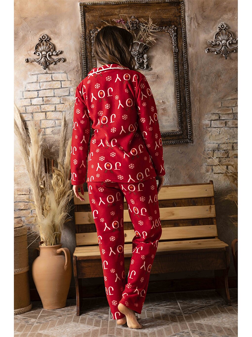 Shirt Collar Women's Pajama Set