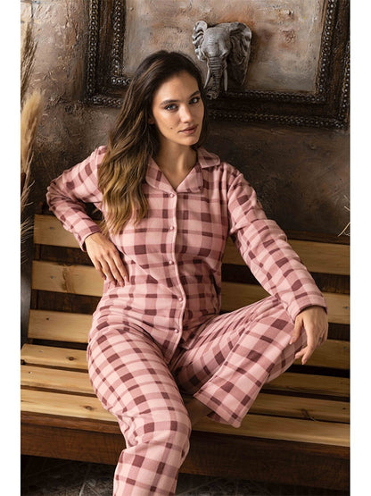 Shirt Collar Women's Pajama Set