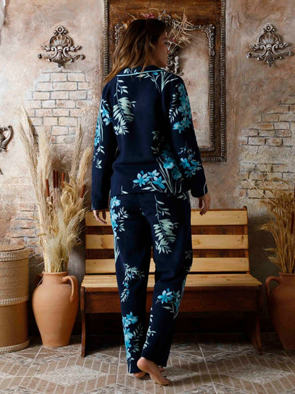 Shirt Collar Women's Pajama Set