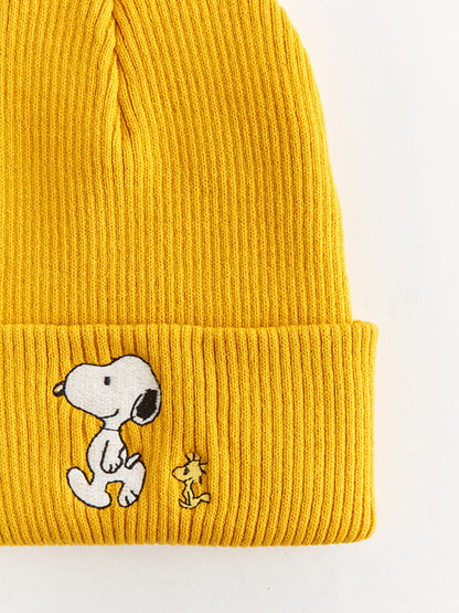 Snoopy Embroidered Boy's Knitwear Beanie