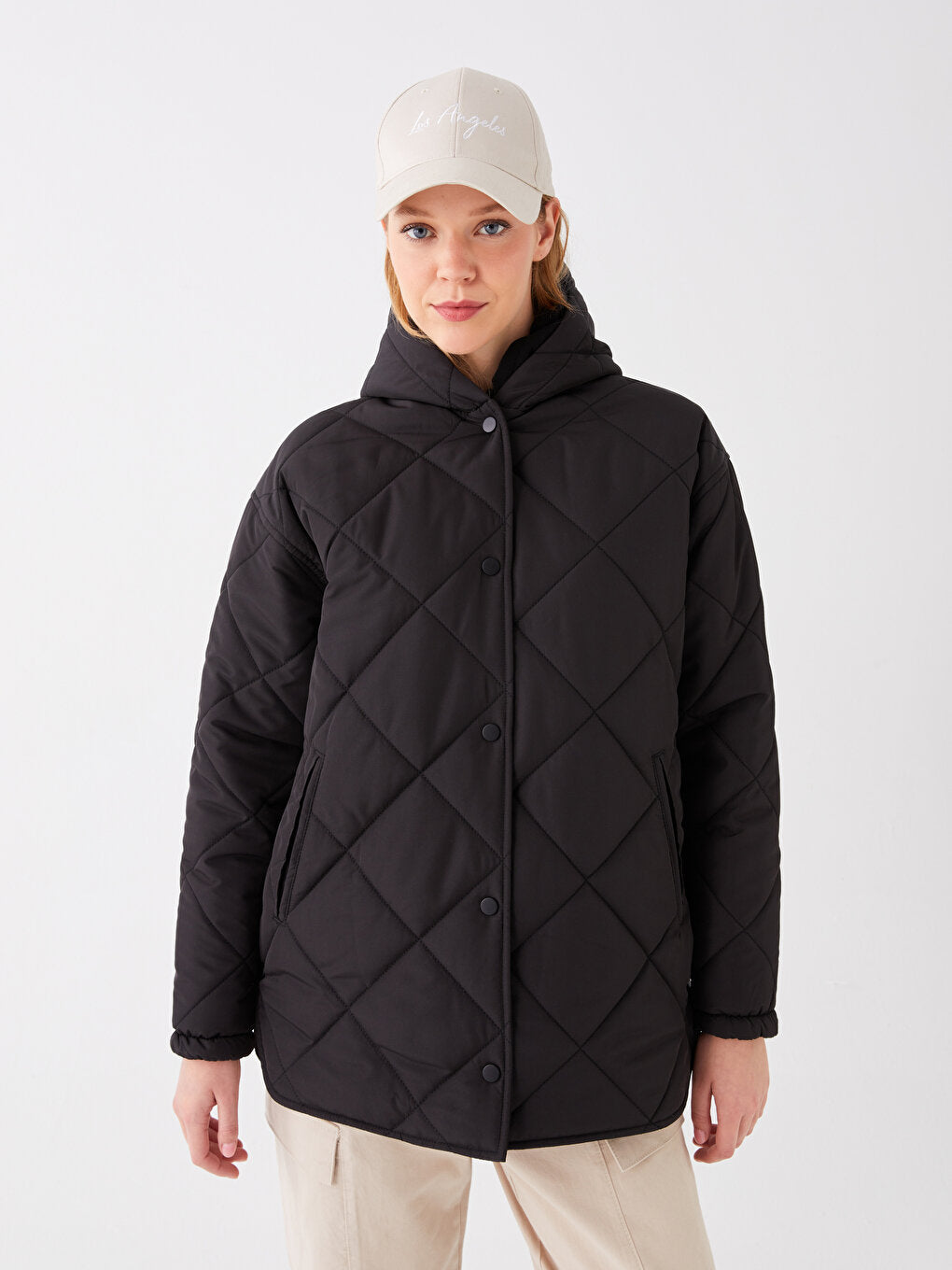 Hooded Quilted Women's Puffer Coat