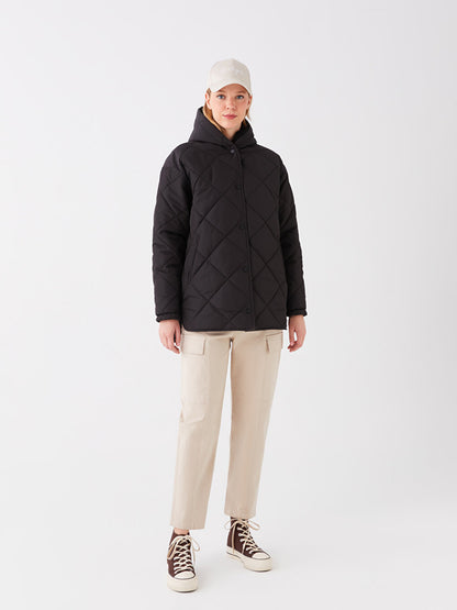 Hooded Quilted Women's Puffer Coat