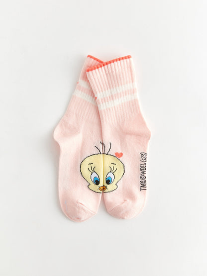 Tweety Patterned Girl's Sock Socks 3-pack