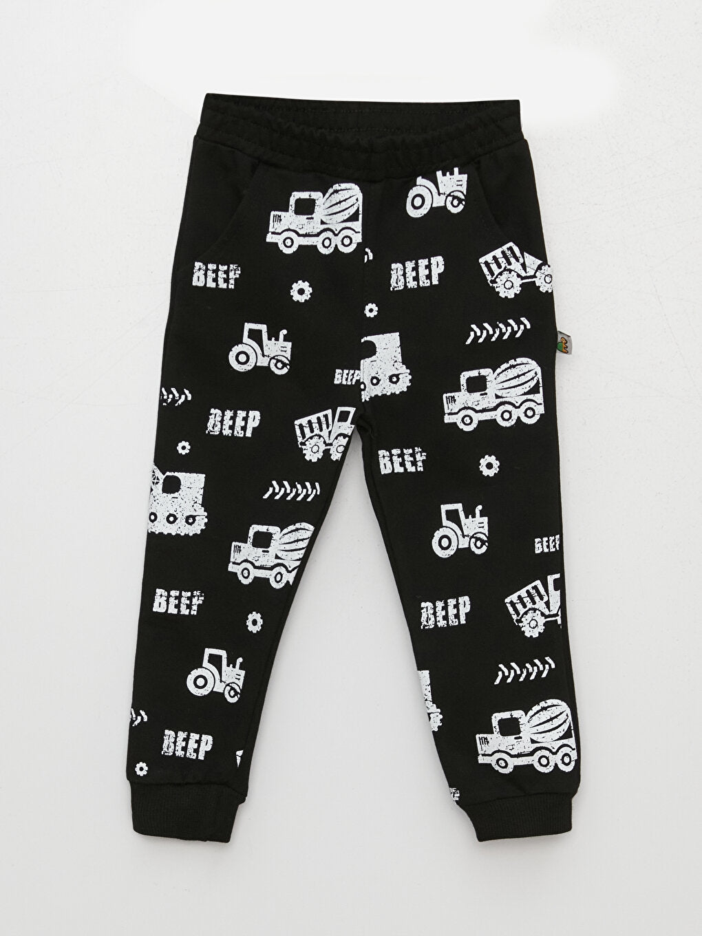 Printed Baby Boy Sweatpants with Elastic Waist