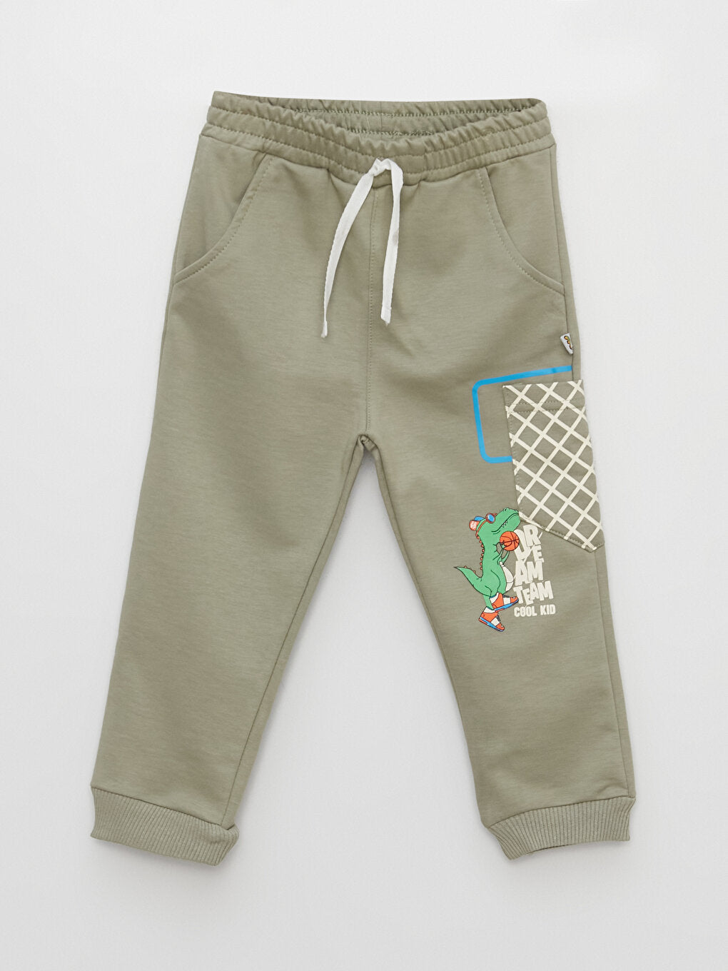 Printed Baby Boy Tracksuit Bottom with Elastic Waist