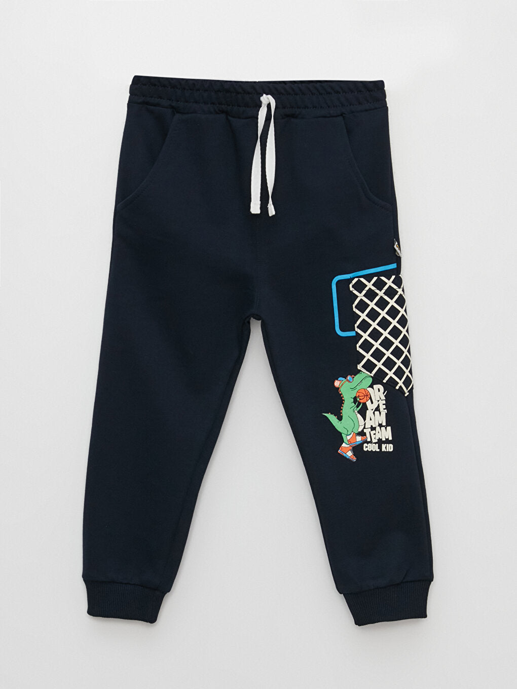 Printed Baby Boy Tracksuit Bottom with Elastic Waist