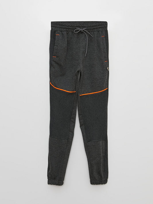 Printed Boys' Sweatpants with Elastic Waist