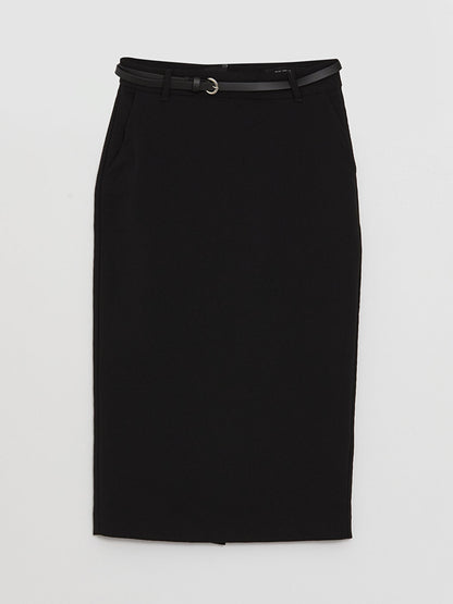 Standard Fit Women's Skirt with Waist Belt