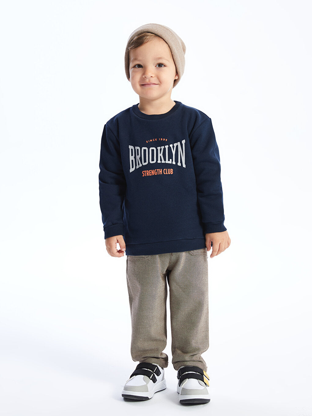 Crew Neck Long Sleeve Printed Baby Boy Sweatshirt