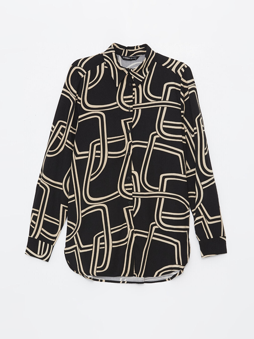 Patterned Long Sleeve Women's Shirt