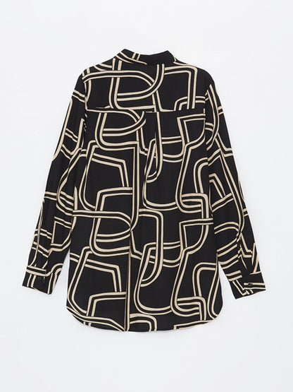 Patterned Long Sleeve Women's Shirt