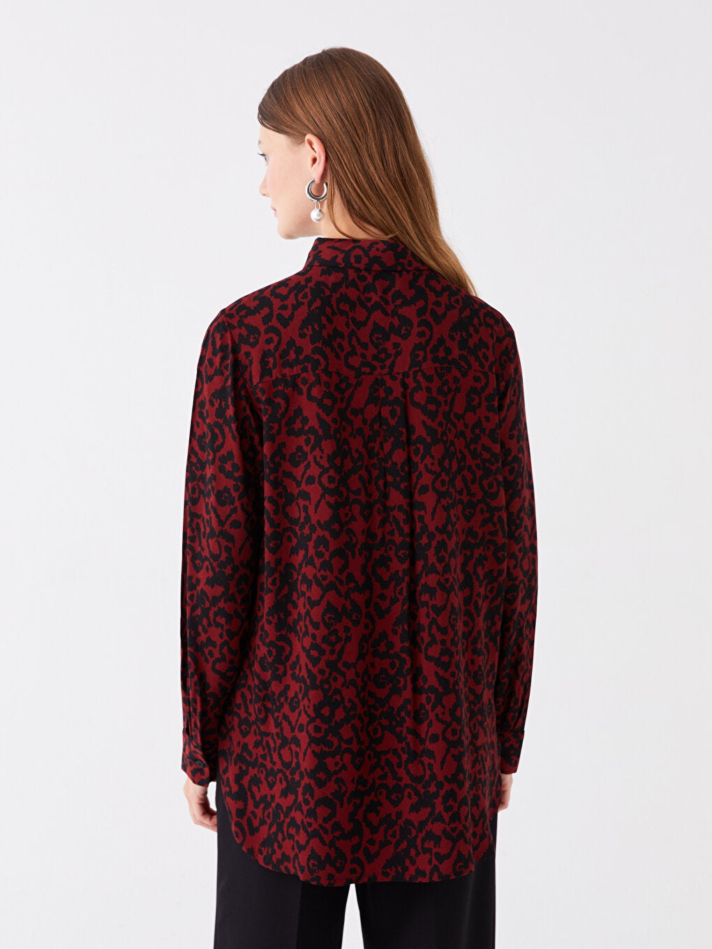 Patterned Long Sleeve Women's Shirt