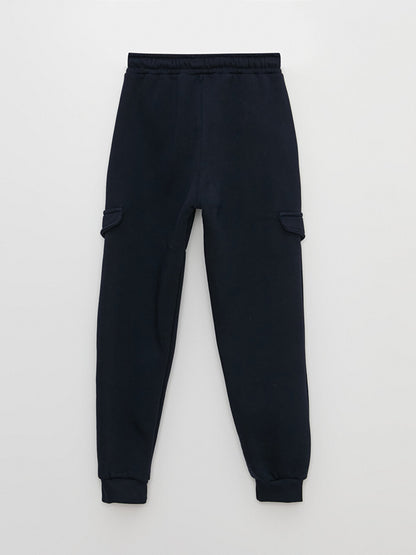 Printed Boys' Sweatpants with Elastic Waist