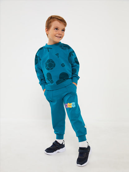 Printed Baby Boy Tracksuit Bottom with Elastic Waist, 2-pack