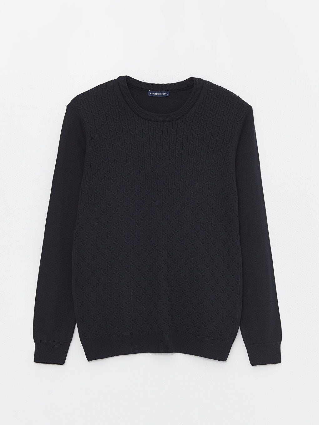 Crew Neck Long Sleeve Men's Knitwear Sweater