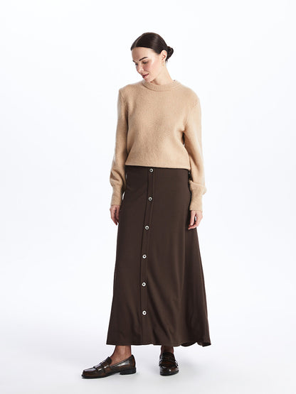 Women's Elastic Waist Straight Skirt