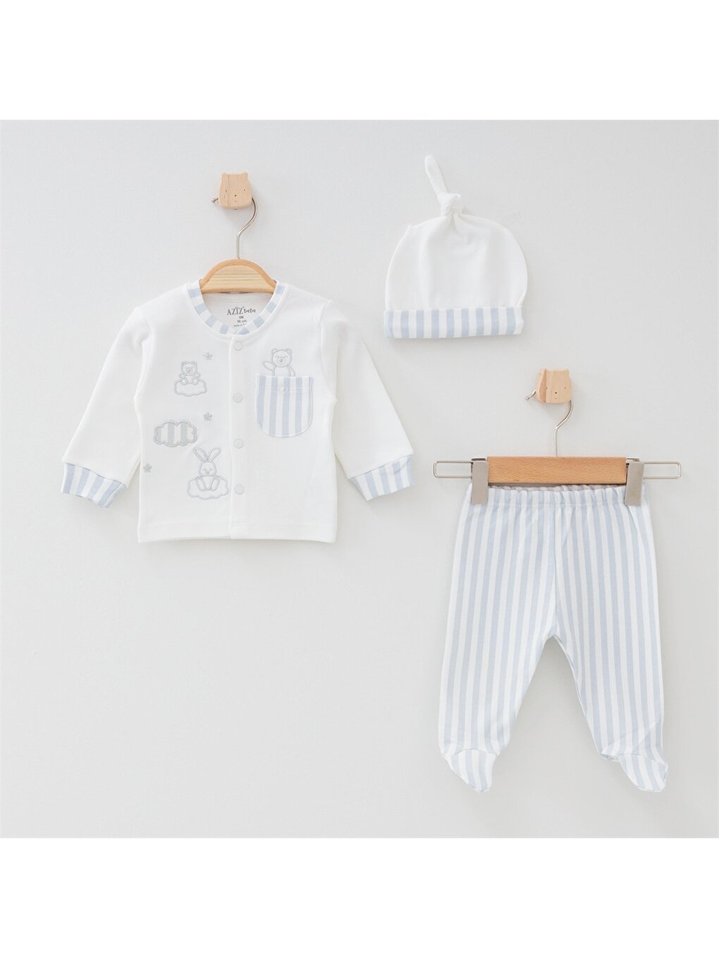 Crew Neck Long Sleeve Baby Boy 3 Piece Set