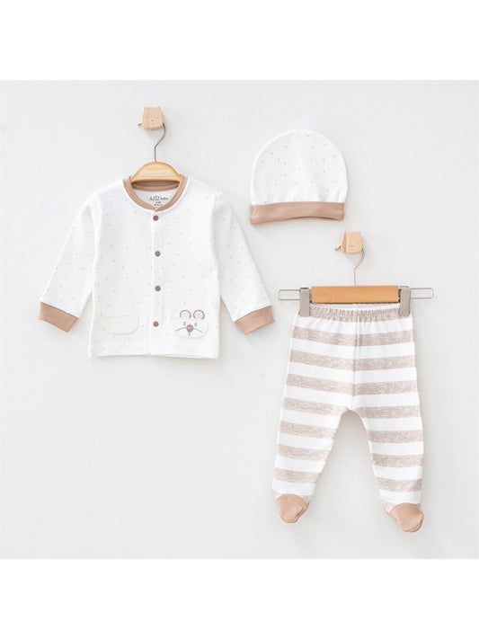 Crew Neck Long Sleeve Baby Boy 3 Piece Set