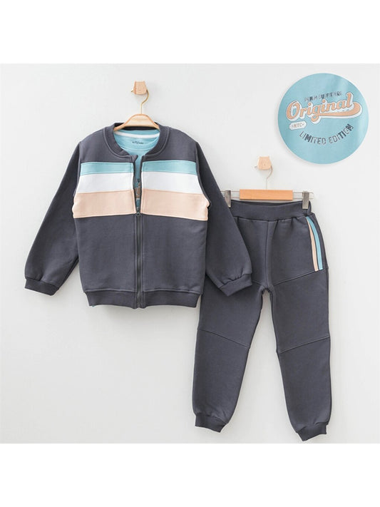 Crew Neck Long Sleeve Baby Boy 3 Piece Set