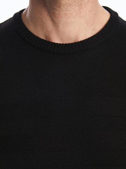 Crew Neck Long Sleeve Men's Knitwear Sweater