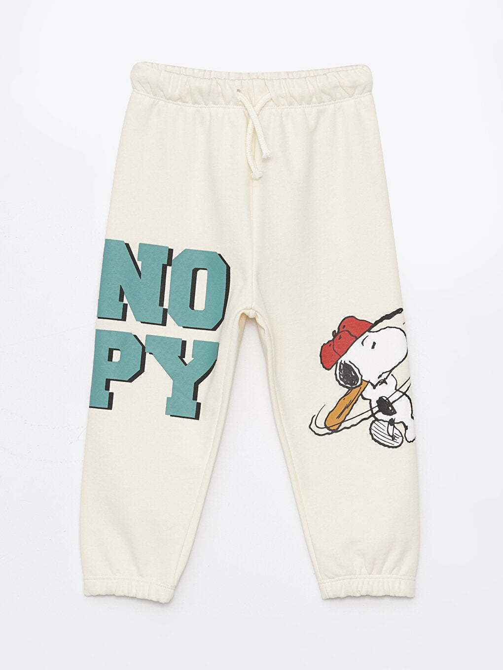 Crew Neck Long Sleeve Snoopy Printed Baby Boy Sweatshirt and Tracksuit Bottom 2-Piece Set