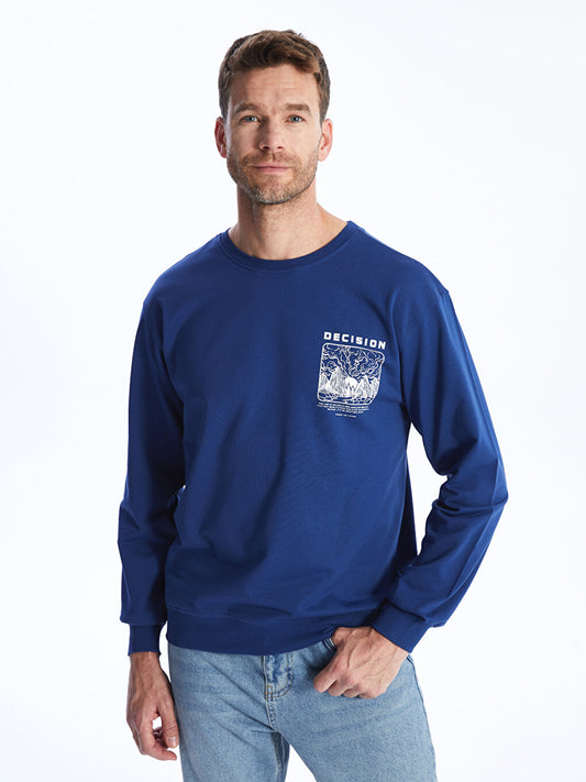 Crew Neck Long Sleeve Men's Sweatshirt