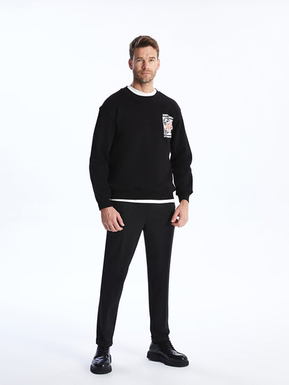 Crew Neck Long Sleeve Men's Sweatshirt