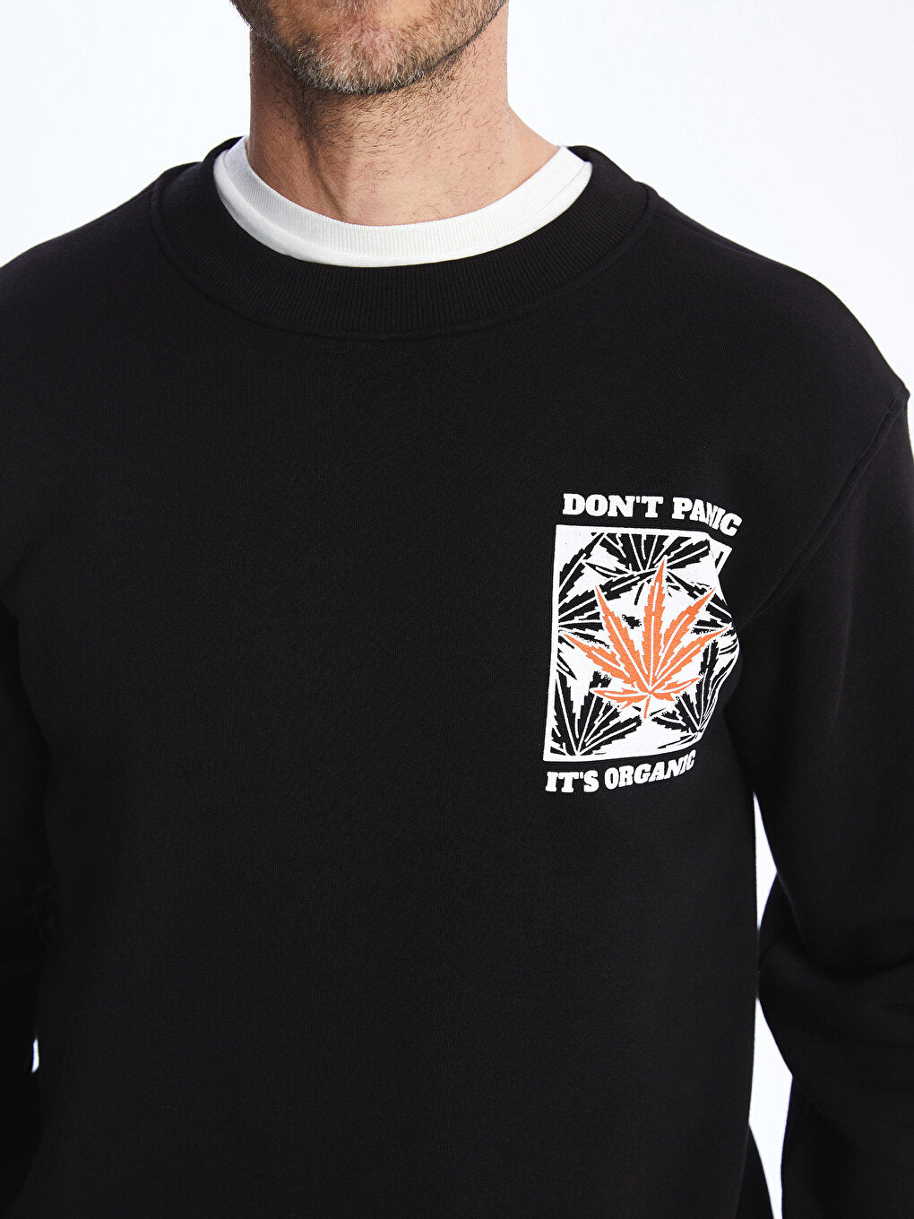 Crew Neck Long Sleeve Men's Sweatshirt