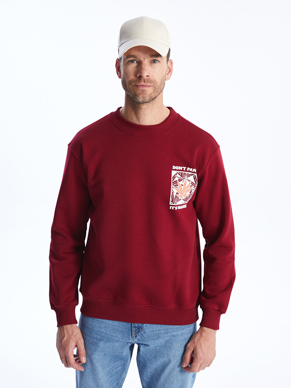 Crew Neck Long Sleeve Men's Sweatshirt