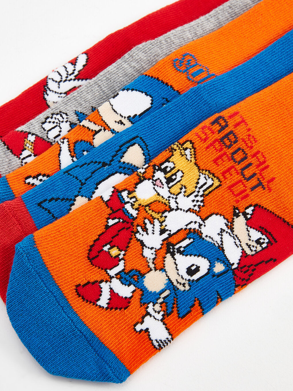 Sonic Patterned Boy Socks 5-pack