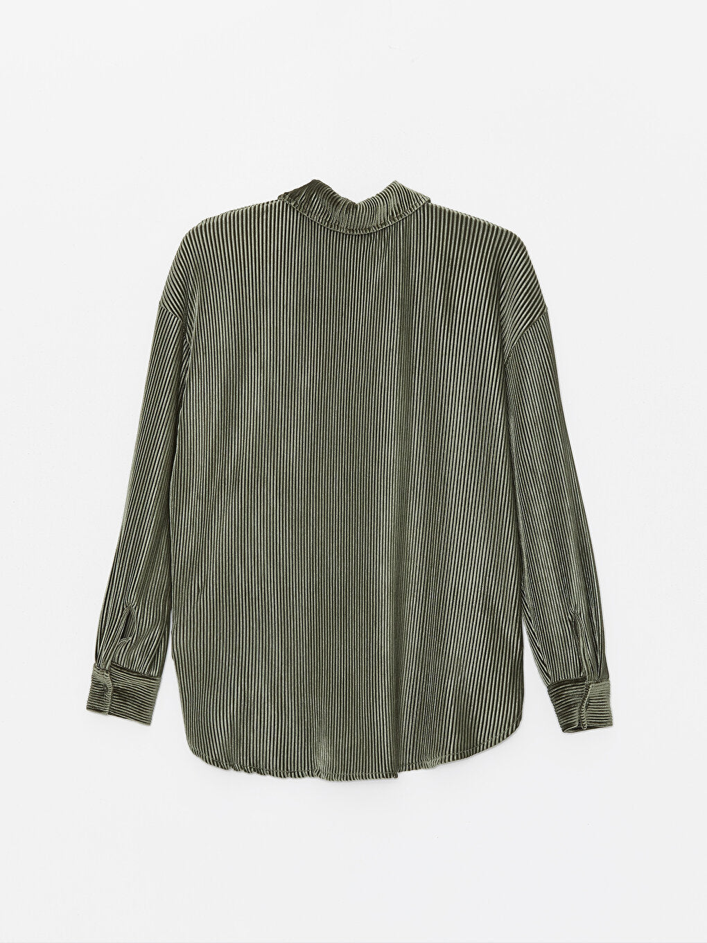 Plain Long Sleeve Oversize Velvet Women's Shirt