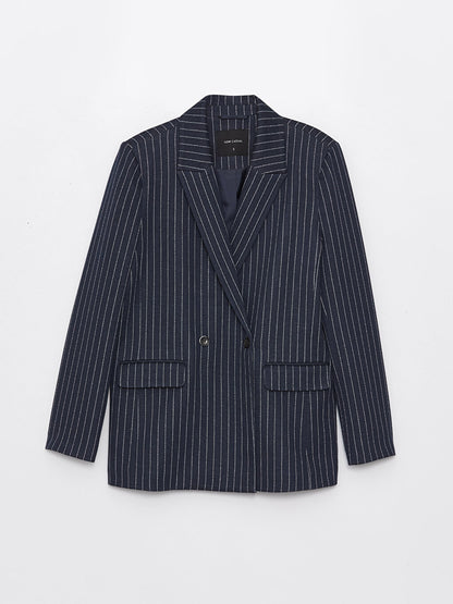 Striped Long Sleeve Women's Blazer Jacket