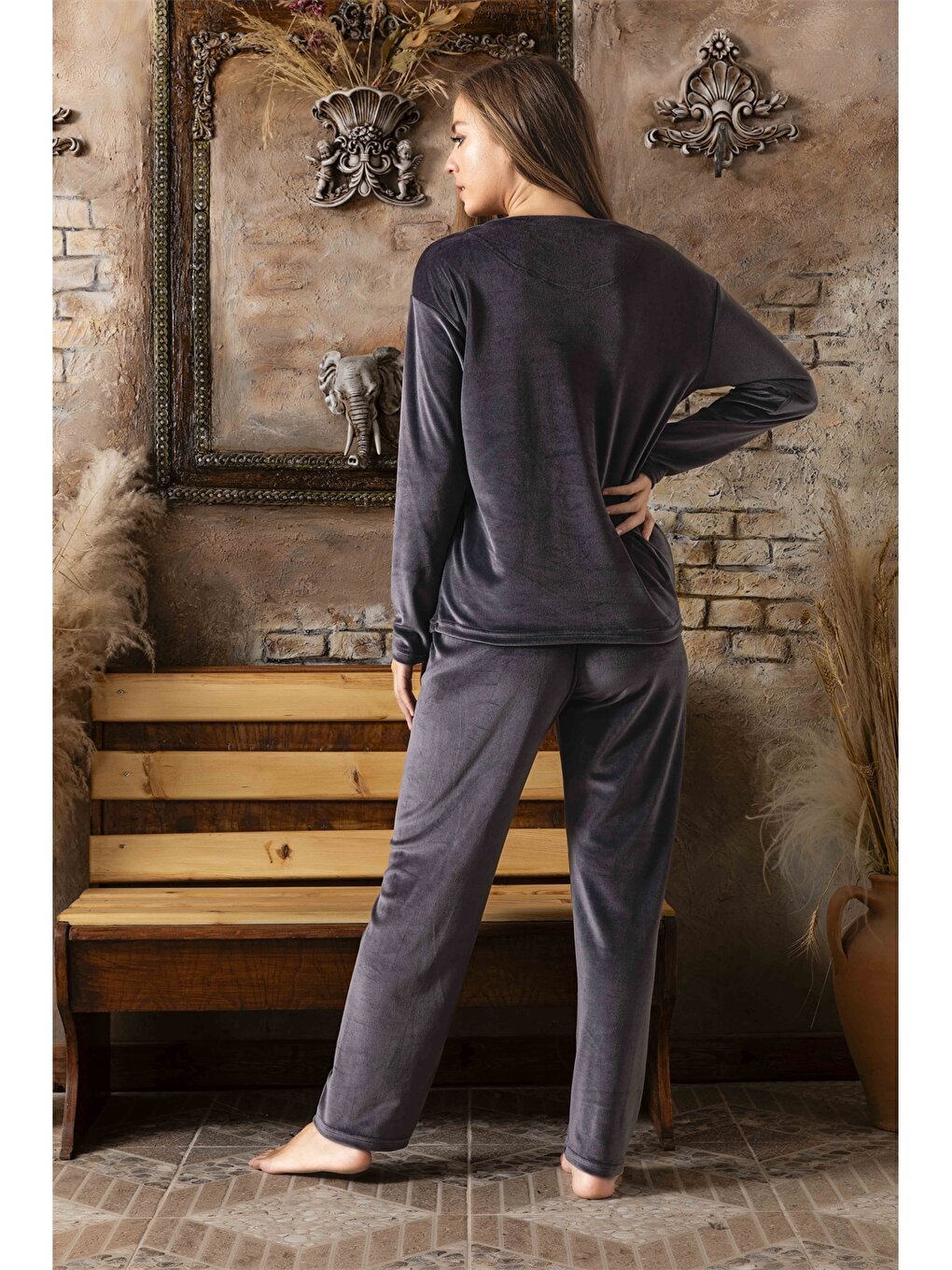 Crew Neck Women's Pajama Set