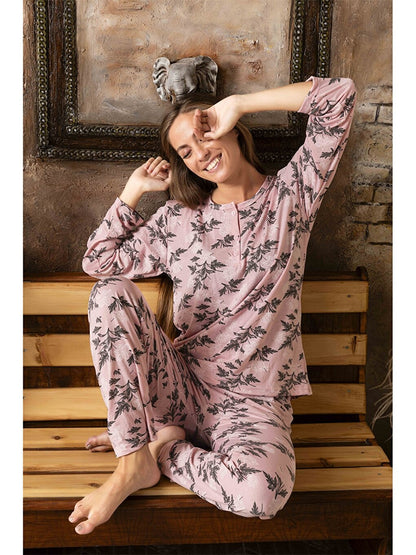 Crew Neck Women's Pajama Set