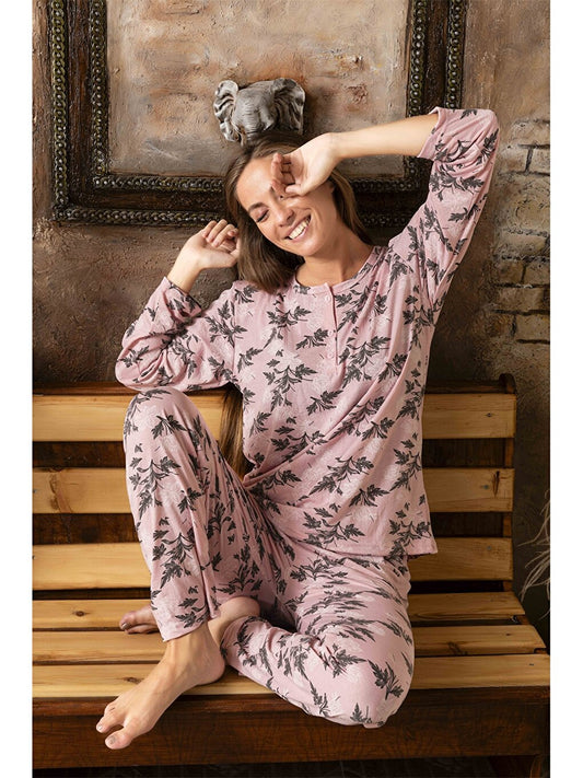 Crew Neck Women's Pajama Set