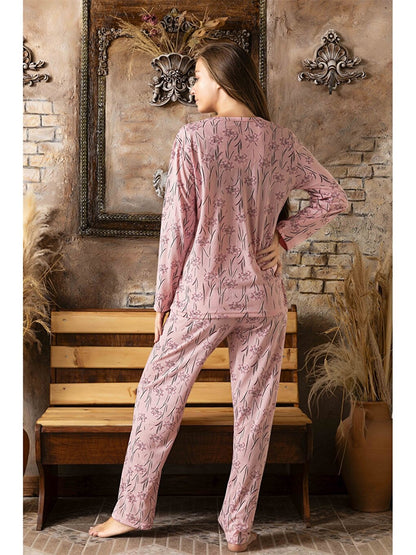 Crew Neck Women's Pajama Set