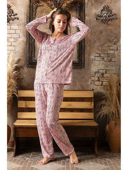 Crew Neck Women's Pajama Set