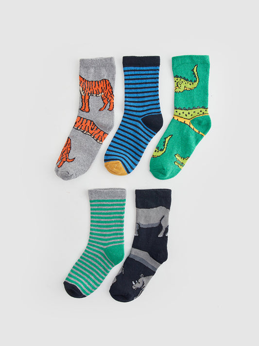 Patterned Boy Socks Pack of 5