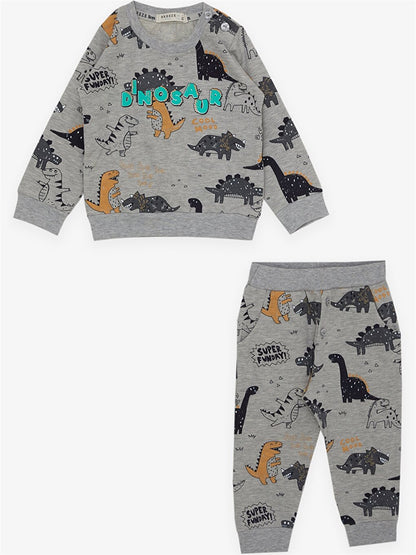 Crew Neck Long Sleeve Baby Boy 2 Piece Set