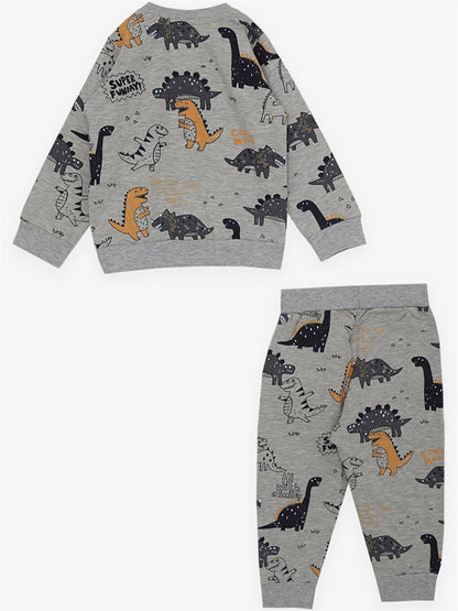 Crew Neck Long Sleeve Baby Boy 2 Piece Set