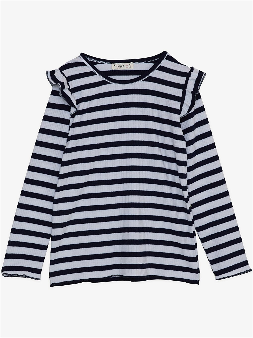 Crew Neck Striped Girl's T-Shirt