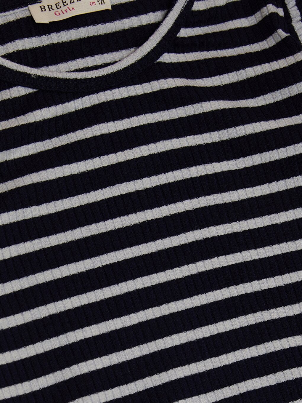 Crew Neck Striped Girl's T-Shirt