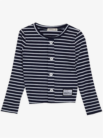 Crew Neck Striped Girl's T-Shirt