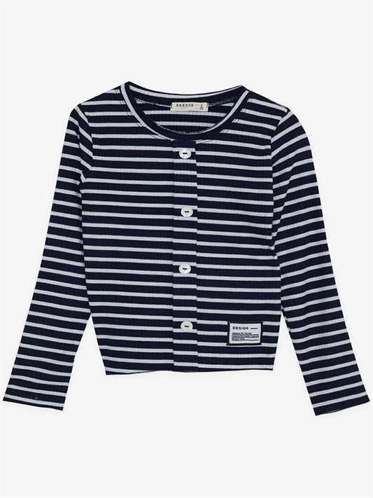 Crew Neck Striped Girl's T-Shirt